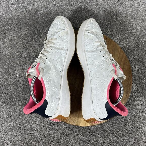 G/Fore G.112 Men\'s Size 12 White Pink Embossed Skull & Tees Golf Shoes Used main image 14